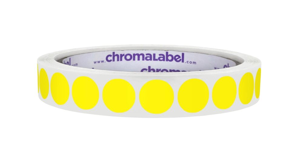 5985 0.50 Inch Round Label Permanent Color Code Dot Stickers, 1000 Labels